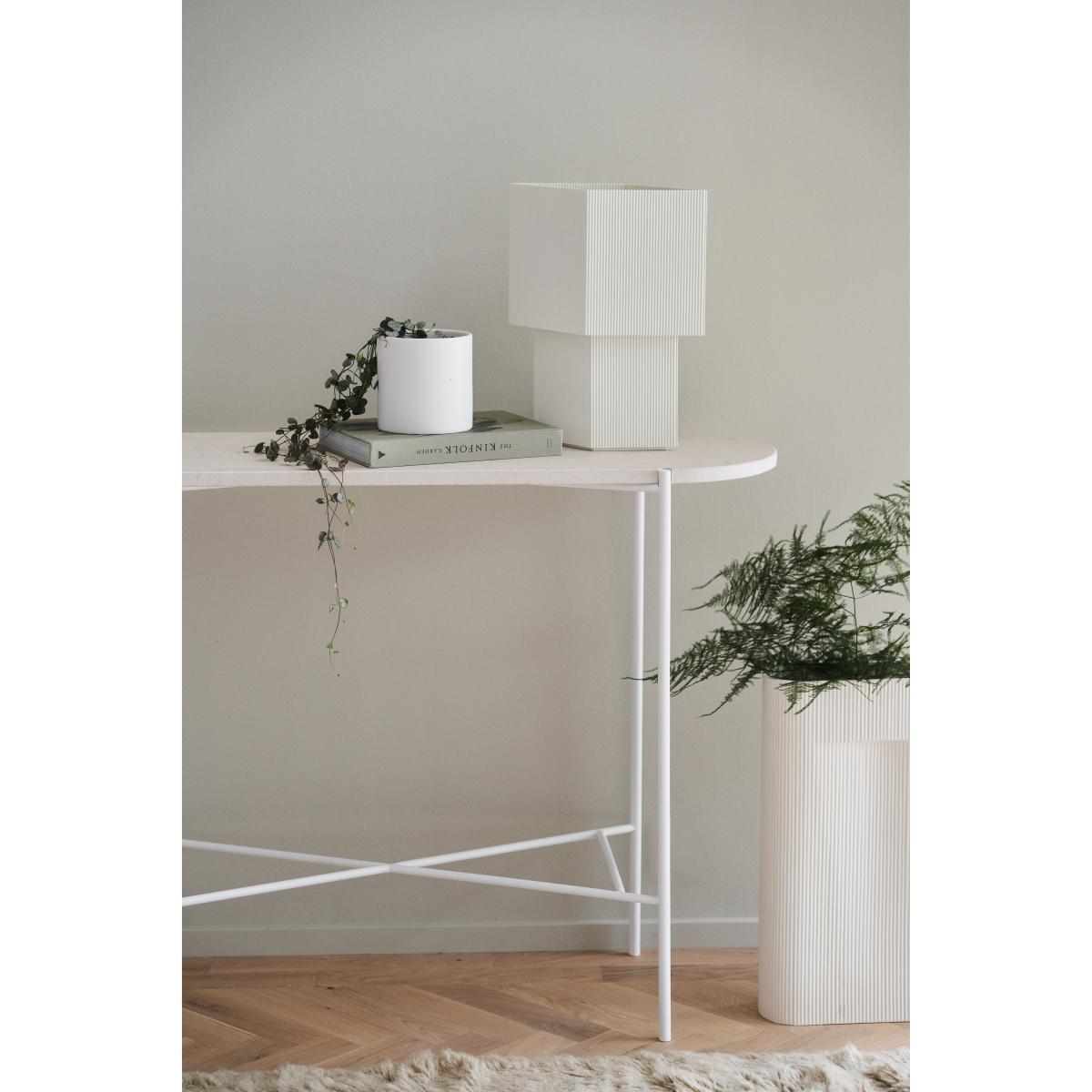 1898 Aplaryd side table tall Beige limestone – image 2