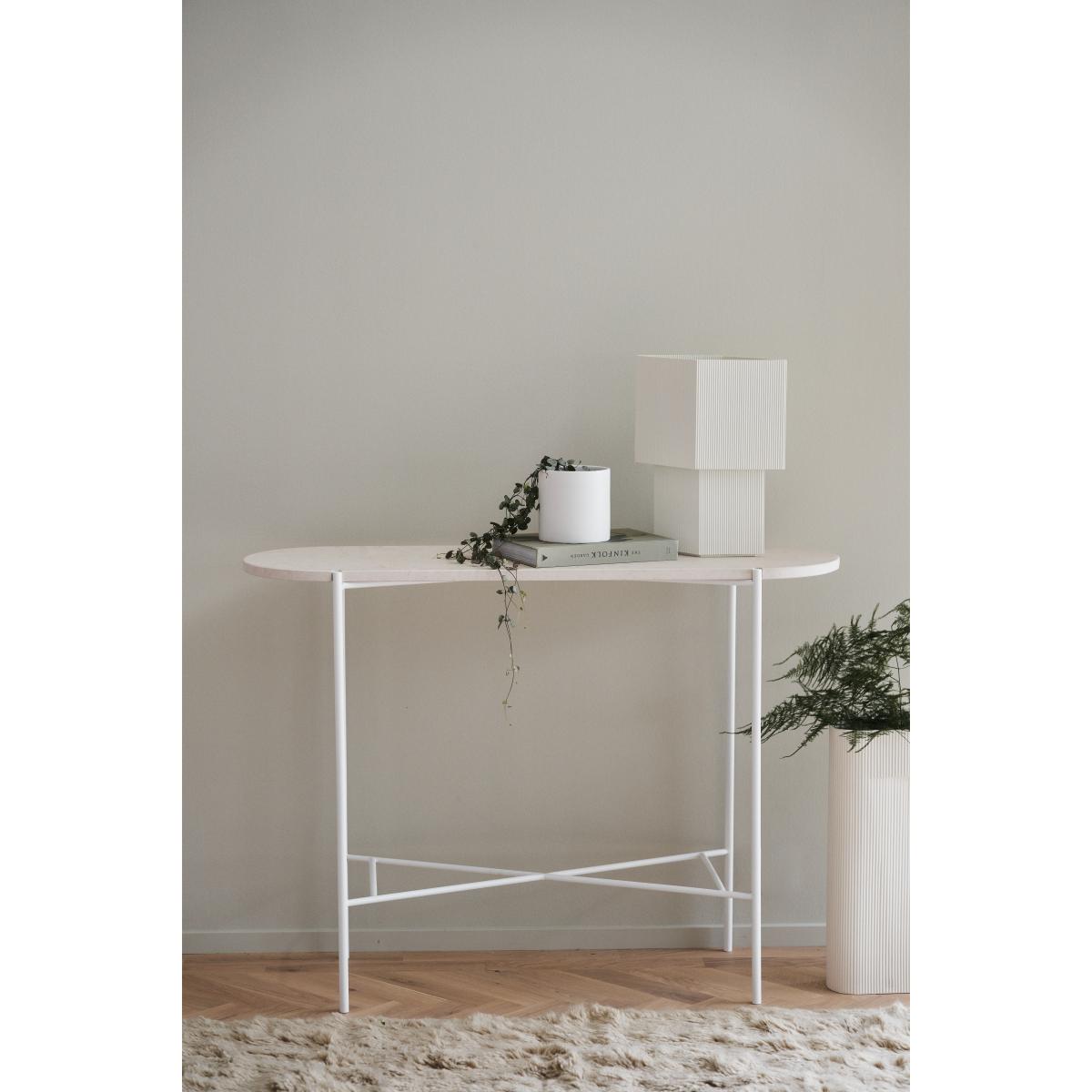 1898 Aplaryd side table tall Beige limestone – image 3