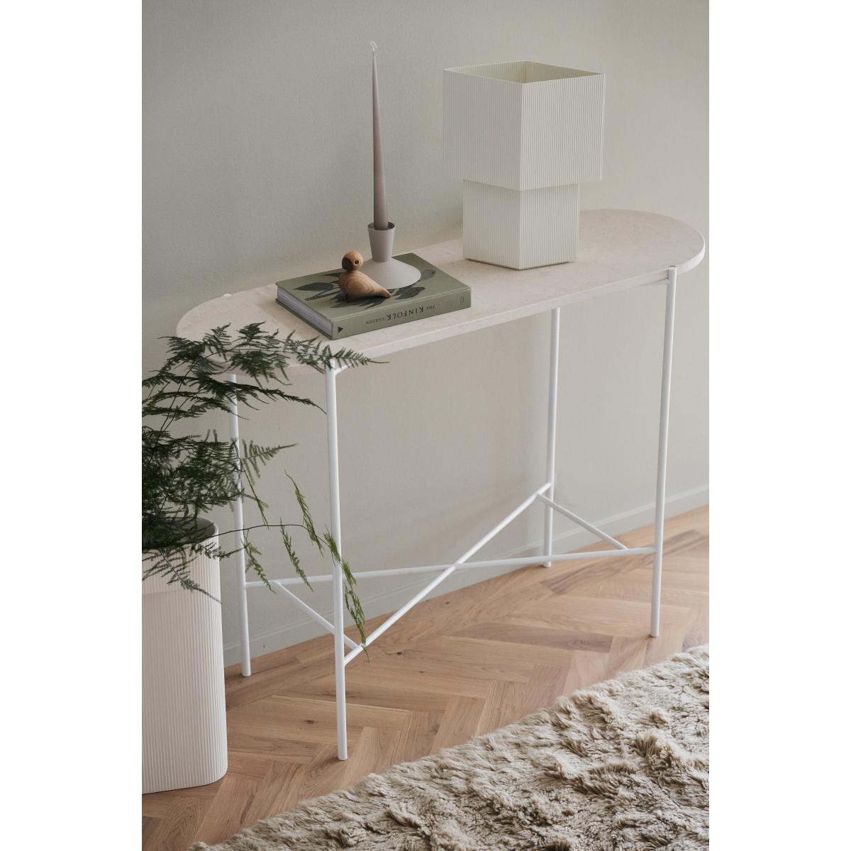 1898 Aplaryd side table tall Beige limestone – image 4