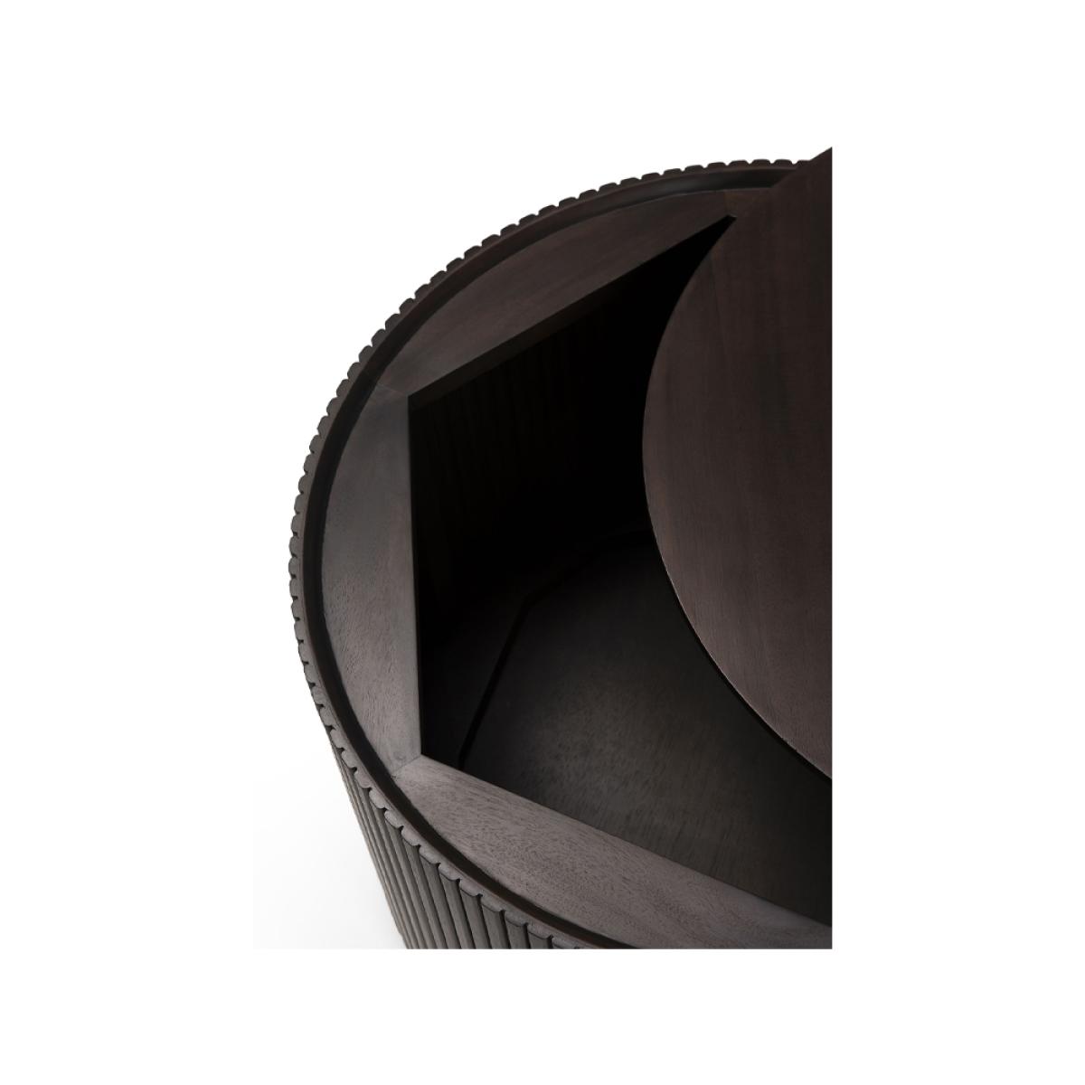 Ethnicraft Roller Max side table Mahogany dark brown round – image 4