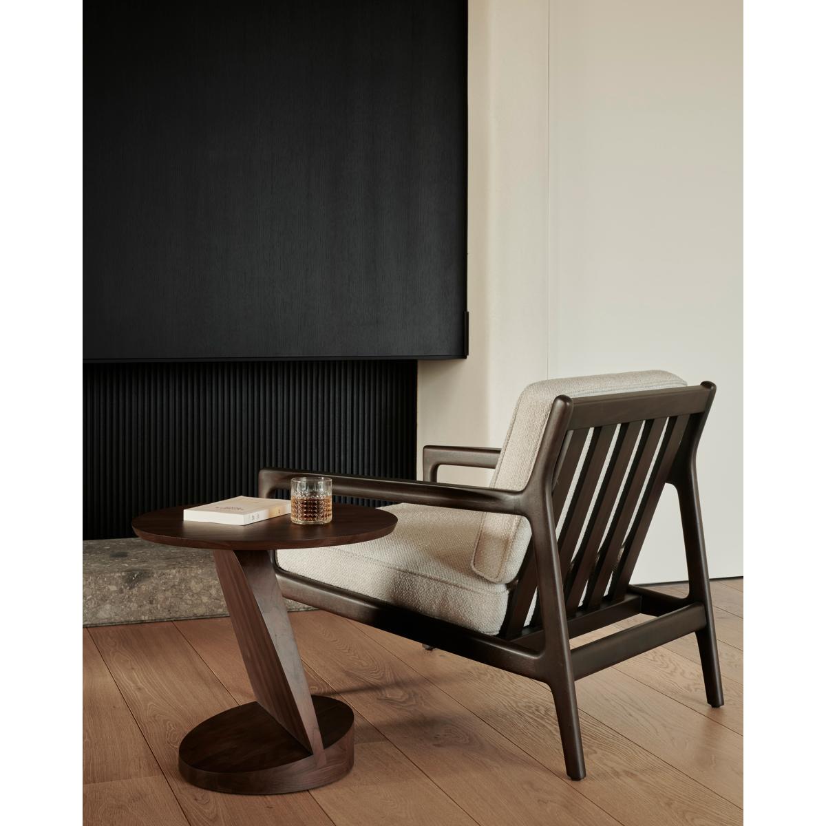Ethnicraft Oblic side table Ø52 cm Brown stained teak – image 2