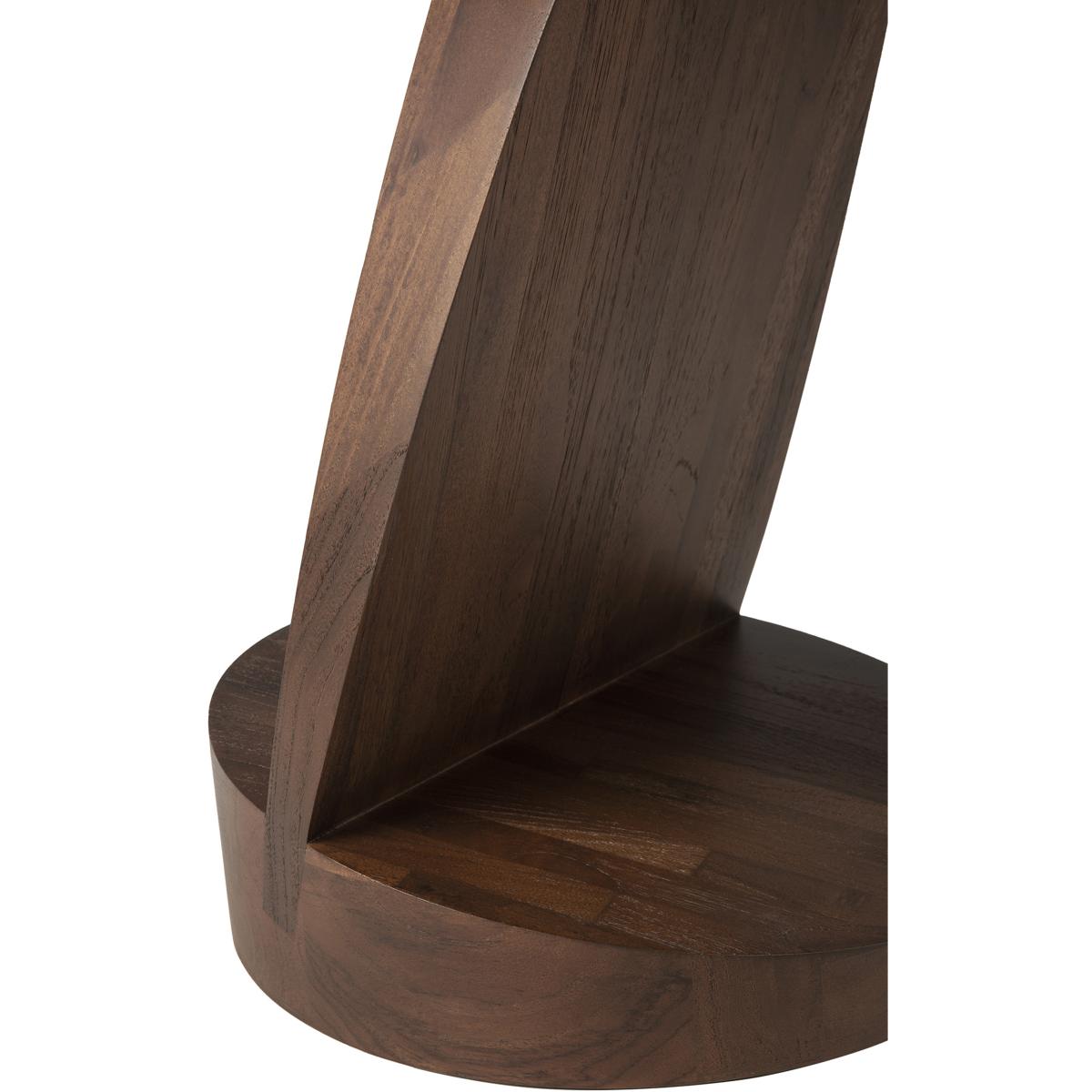 Ethnicraft Oblic side table Ø52 cm Brown stained teak – image 4