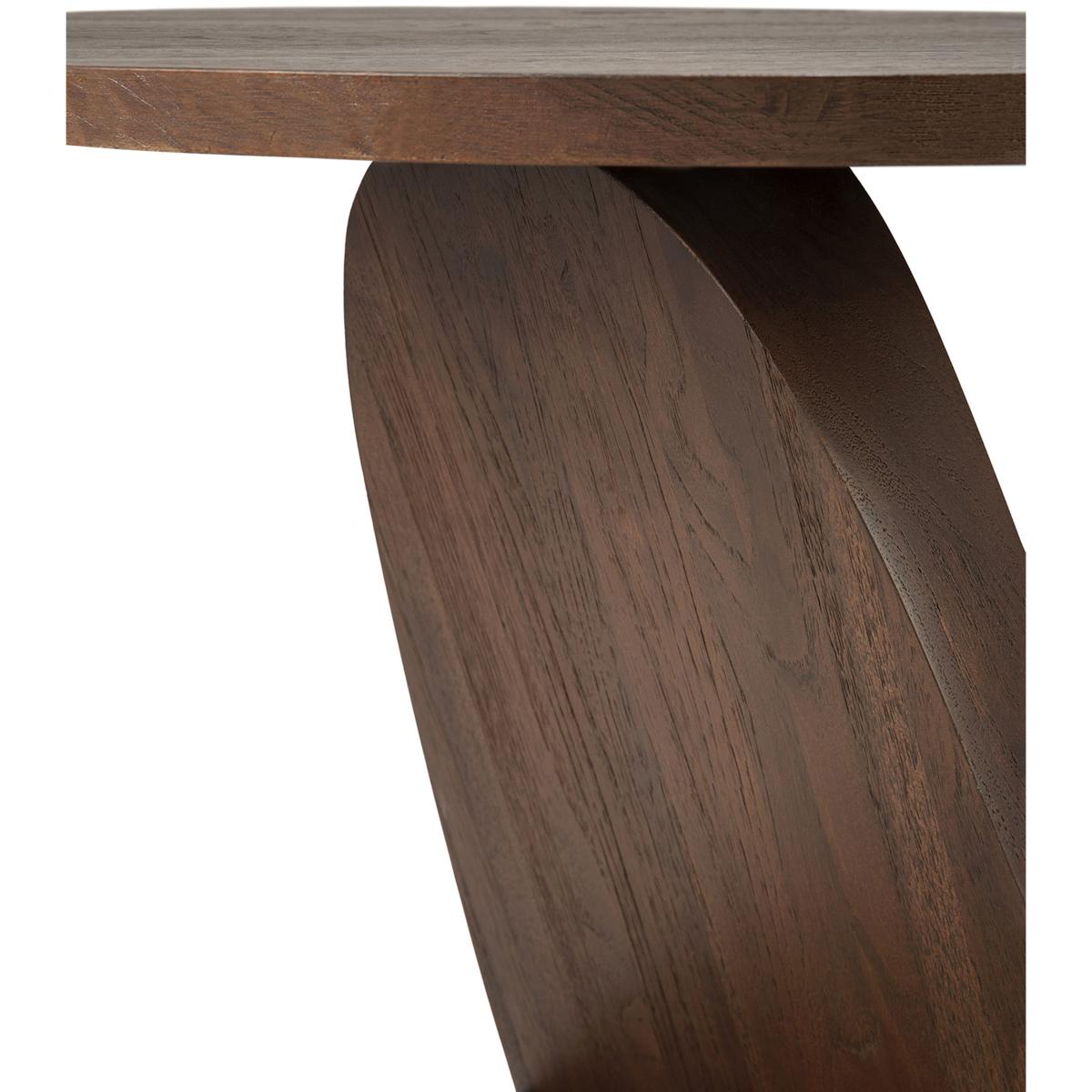 Ethnicraft Oblic side table Ø52 cm Brown stained teak – image 6