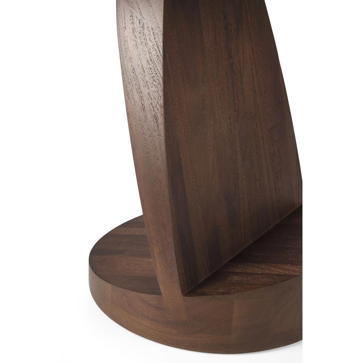 Ethnicraft Oblic side table Ø52 cm Brown stained teak – image 7