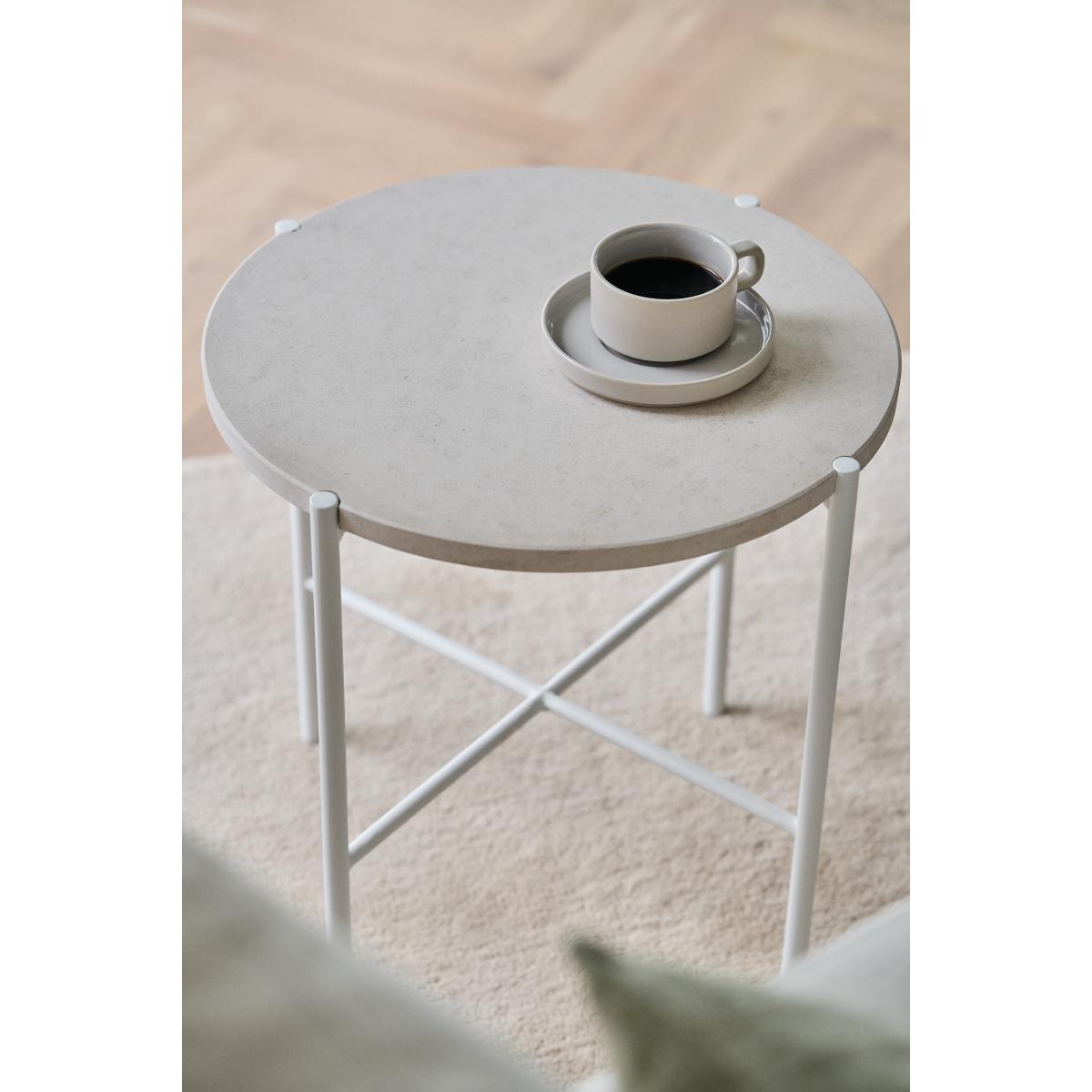 1898 Aplaryd side table 45 cm Beige limestone – image 2