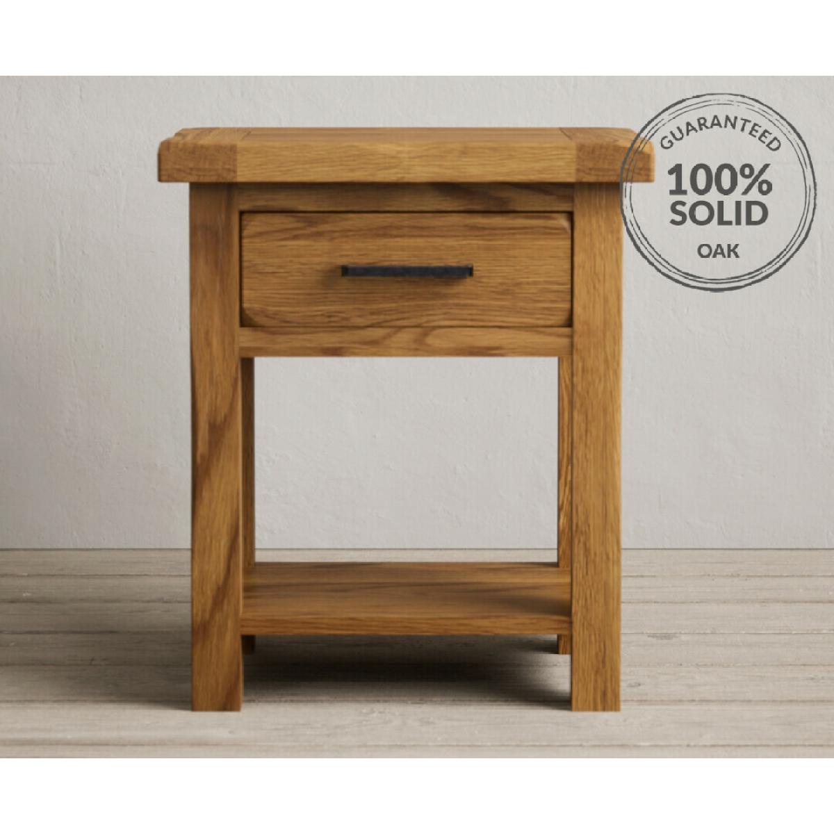 Harrogate Rustic Solid Oak Lamp Table – image 2