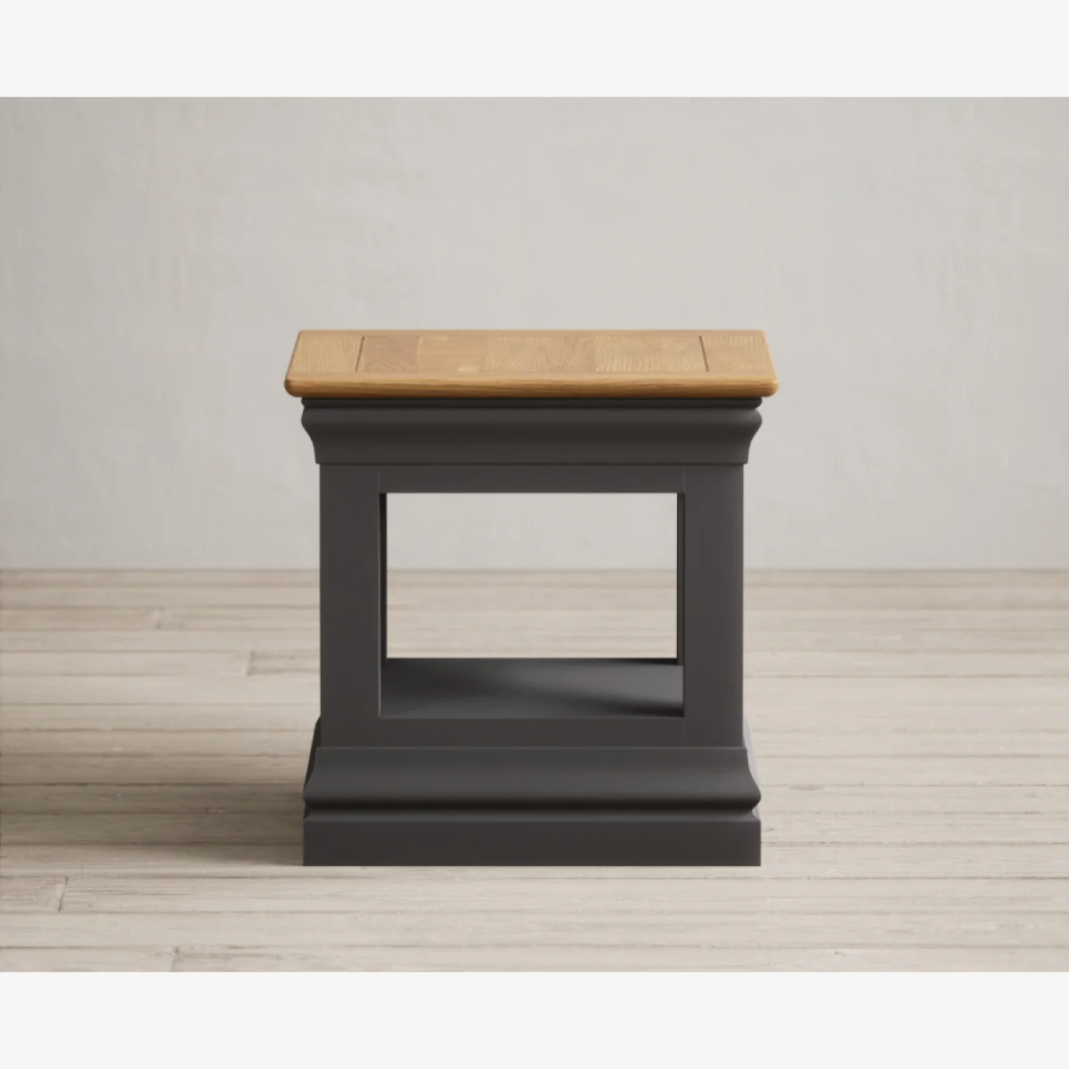 Charwood Oak and Charcoal Painted Lamp Table