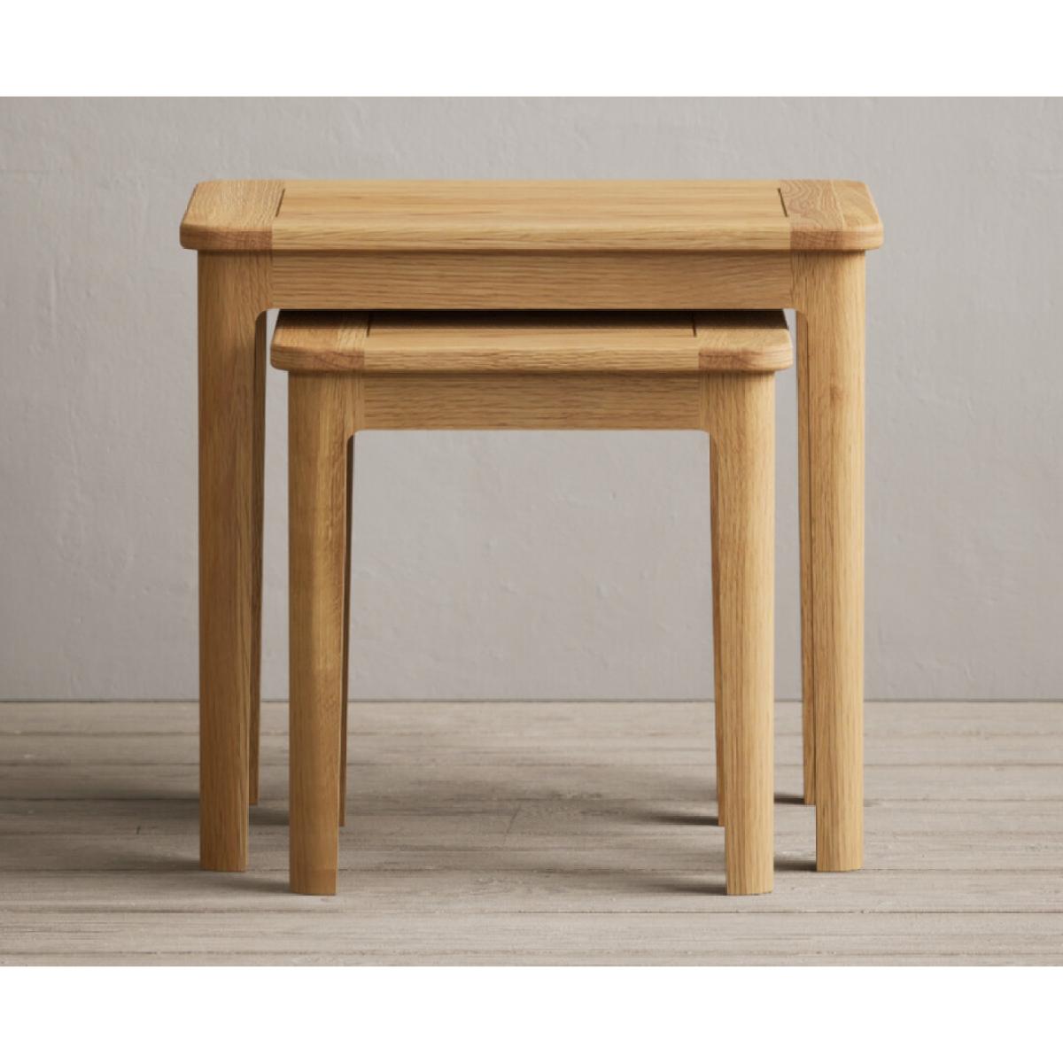 Loxton Solid Oak Nest Of Tables – image 2