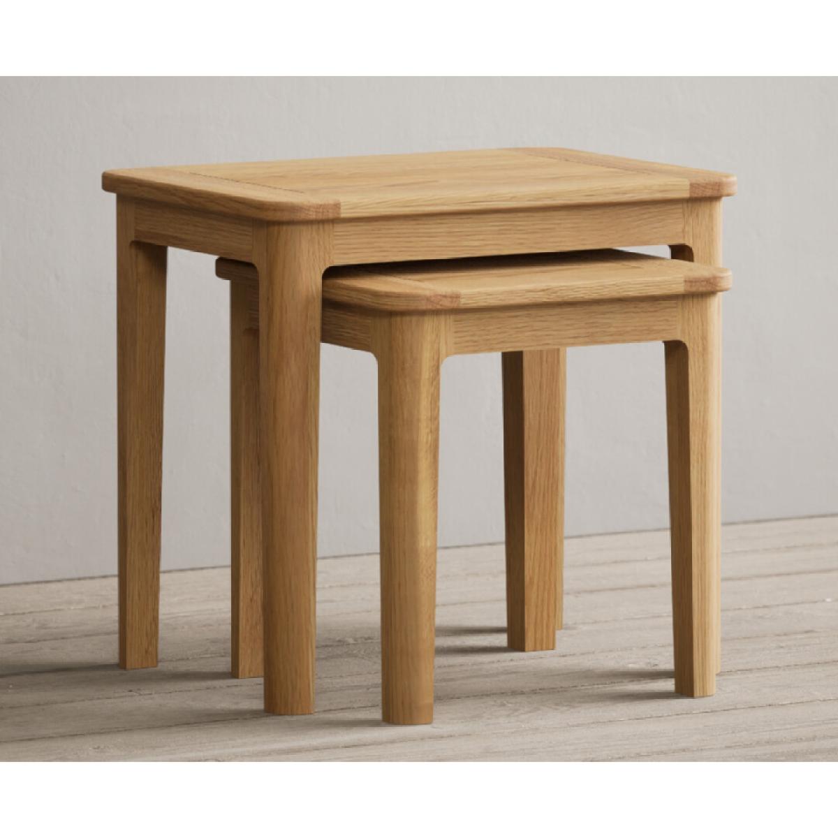 Loxton Solid Oak Nest Of Tables – image 3
