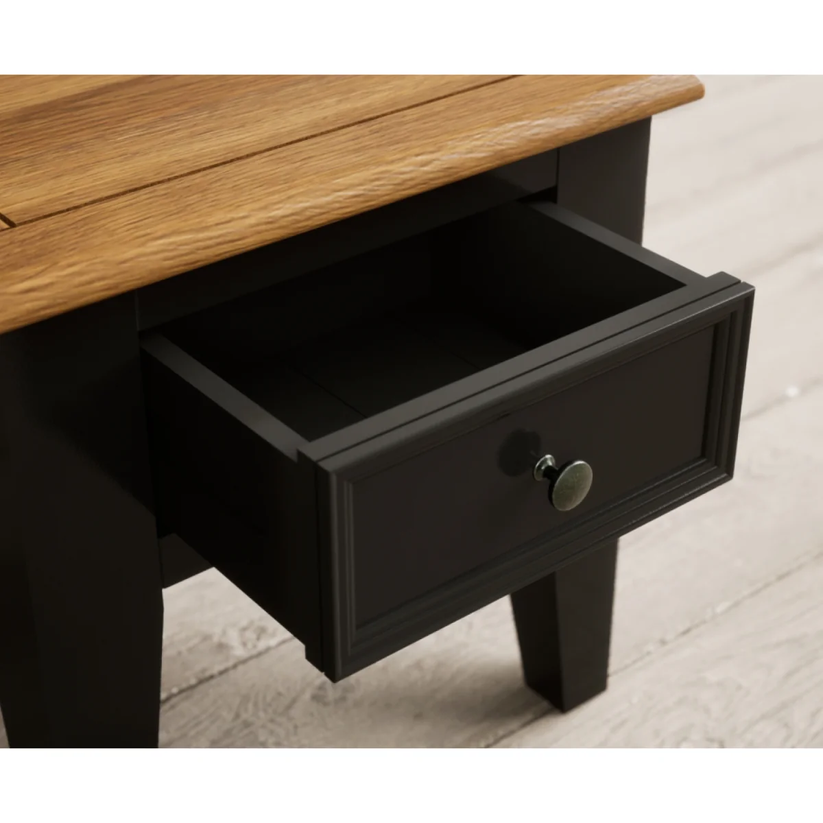 Charlton Oak and Black Painted Lamp Table – image 8