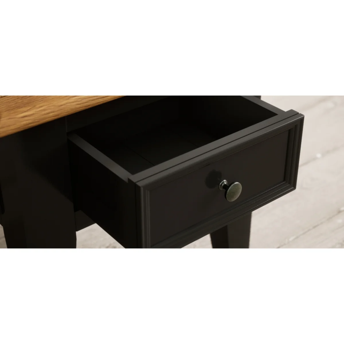 Charlton Oak and Black Painted Lamp Table – image 9
