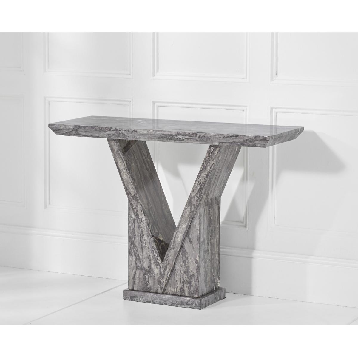 Mocha Grey Marble Console Table – image 2