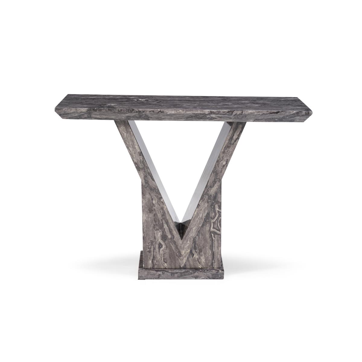 Mocha Grey Marble Console Table – image 3