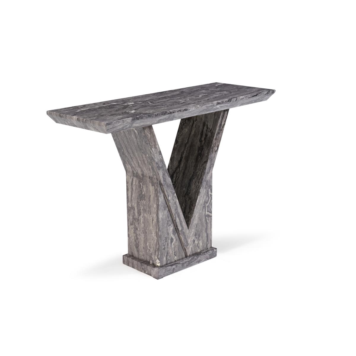 Mocha Grey Marble Console Table – image 4