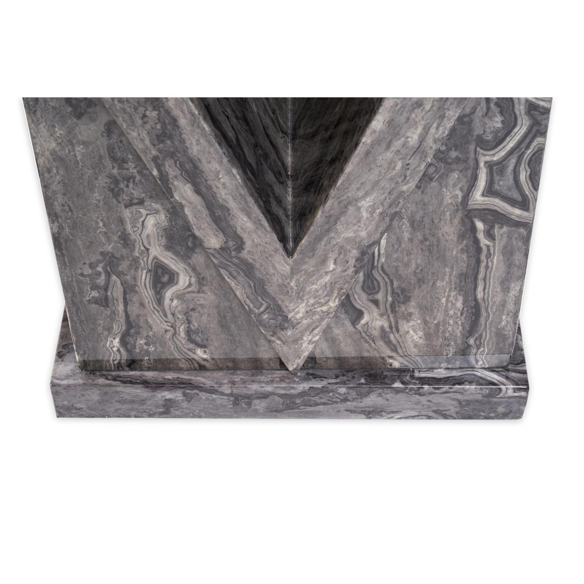 Mocha Grey Marble Console Table – image 7
