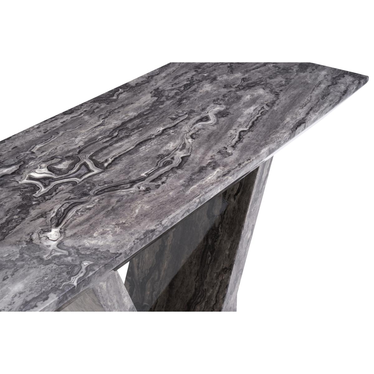 Mocha Grey Marble Console Table – image 8