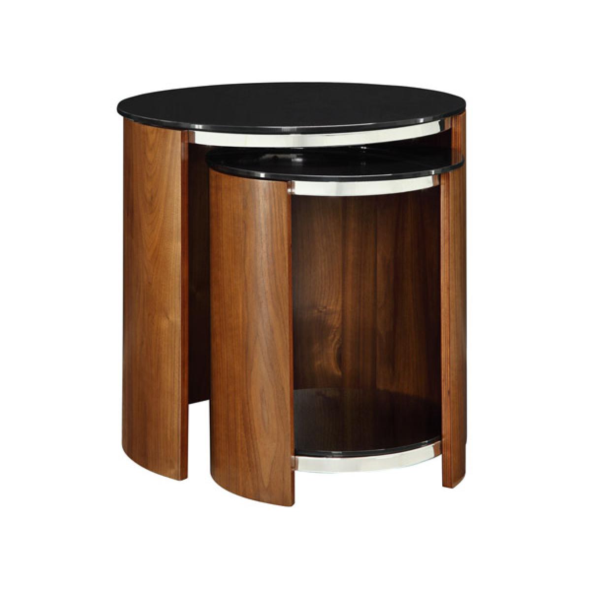 Corsair Walnut Glass Nest of Tables – image 2