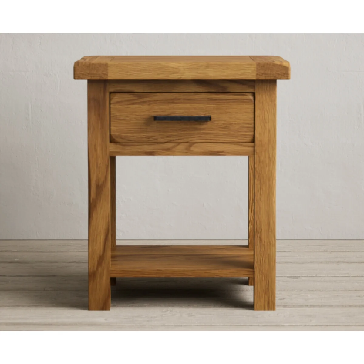 Harrogate Rustic Solid Oak Lamp Table – image 4