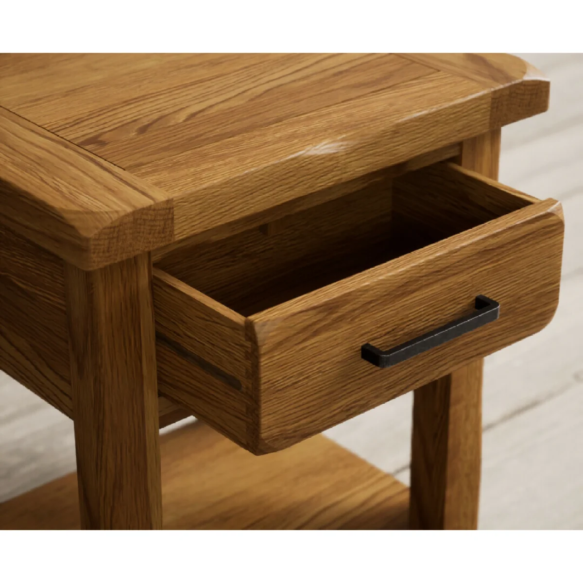 Harrogate Rustic Solid Oak Lamp Table – image 7
