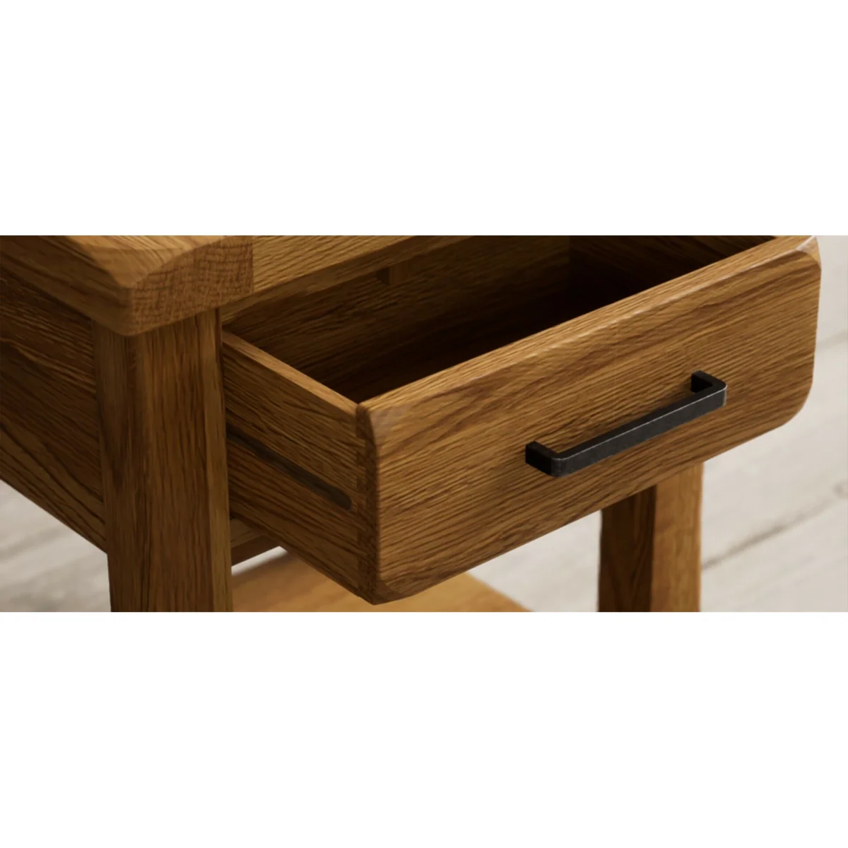 Harrogate Rustic Solid Oak Lamp Table – image 8