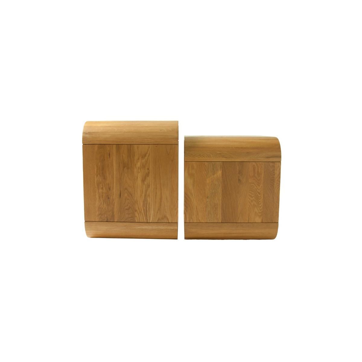 Modern Oak Living Set of 2 Cubes /Side Tables – image 3