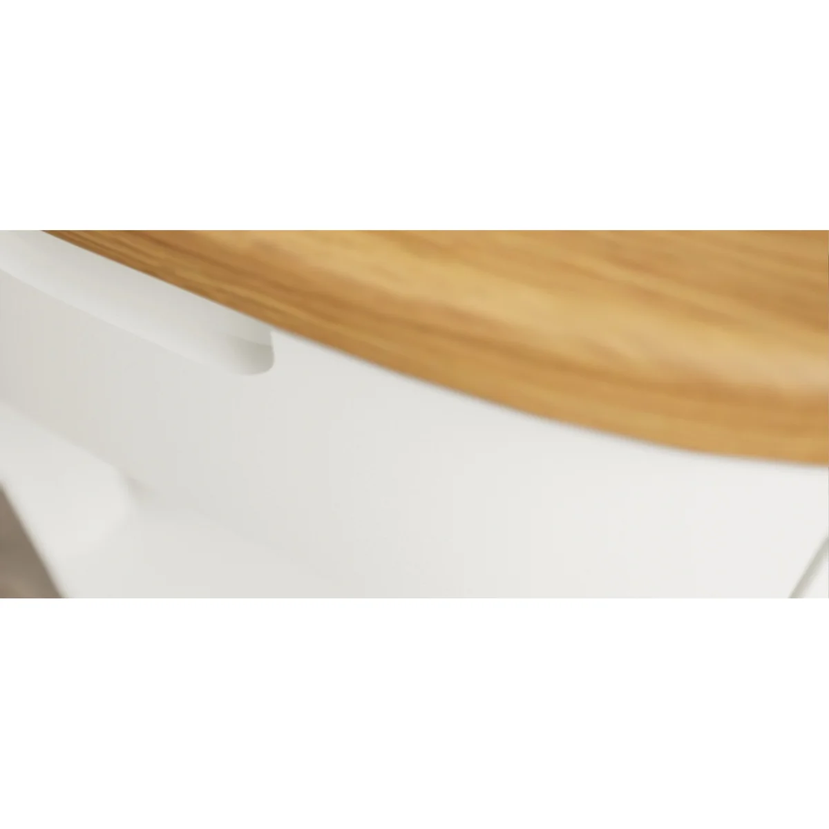 Bradwell Oak and Signal White Painted 1 Drawer Lamp Table – image 8
