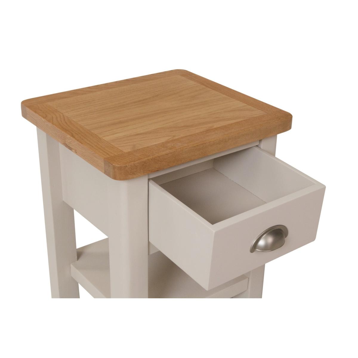 Cole Oak and Truffle Grey Lamp Table – image 4