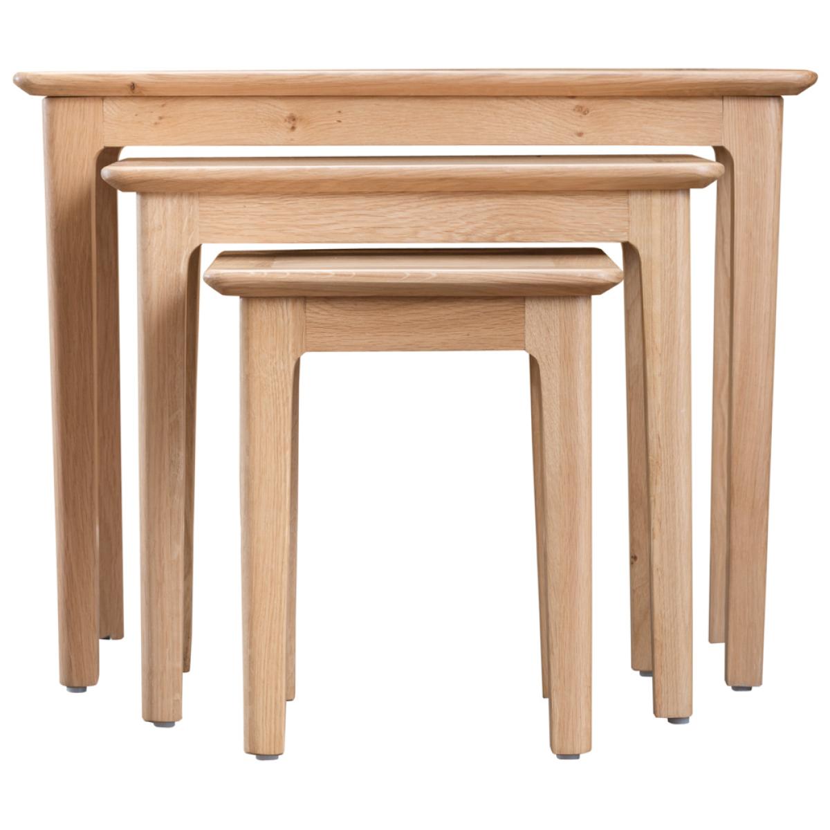 Sadie Oak Nest of 3 Tables – image 2