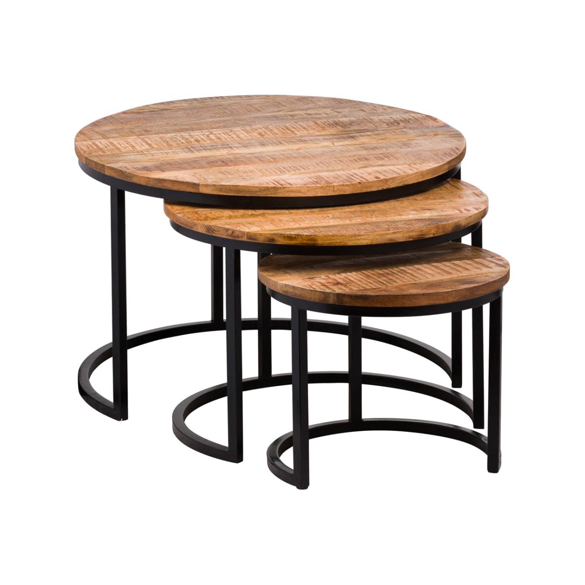Hill Interiors Set of 3 Industrial Tables – image 1