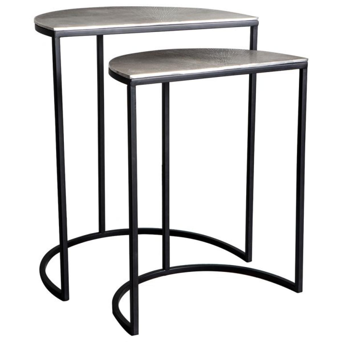 Gallery Interiors Set of 2 Hudson Living Delfin Side Tables | Outlet – image 2