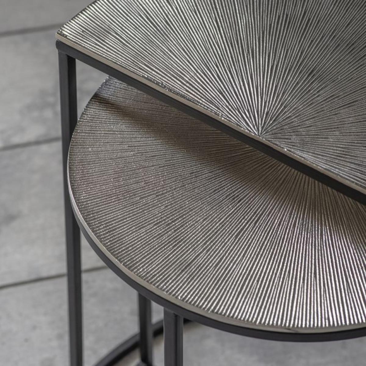 Gallery Interiors Set of 2 Hudson Living Delfin Side Tables | Outlet – image 3