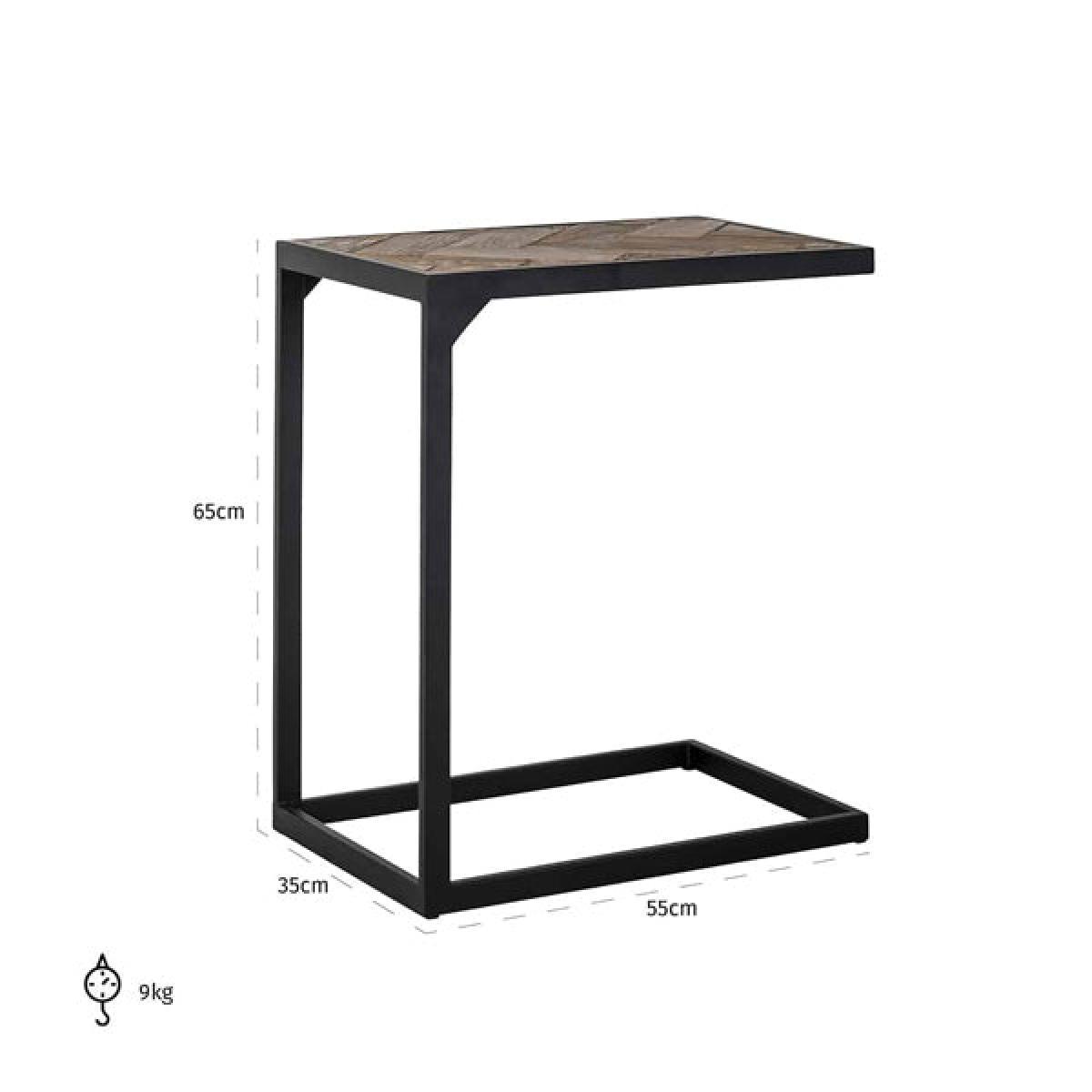 Richmond Herringbone Brown Side Table – image 10