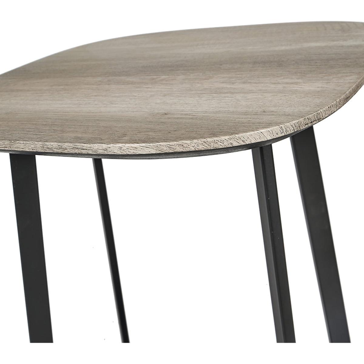 Olivia's Roma Oak Veneer and Metal Side Table in Grey & Black – image 6