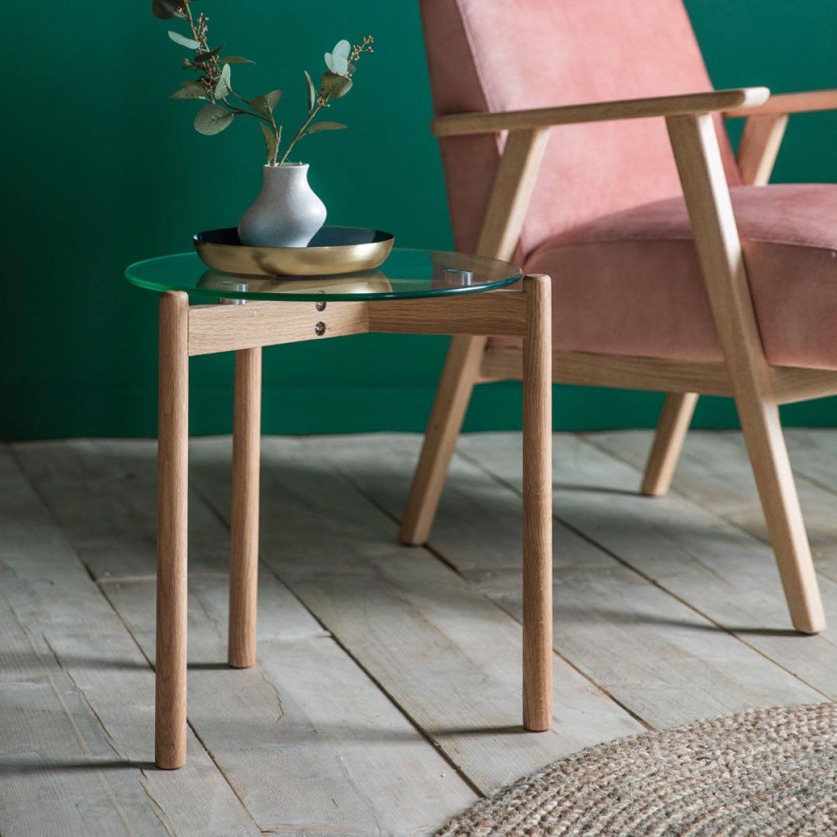 Gallery Interiors Moran Side Table in Oak – image 2