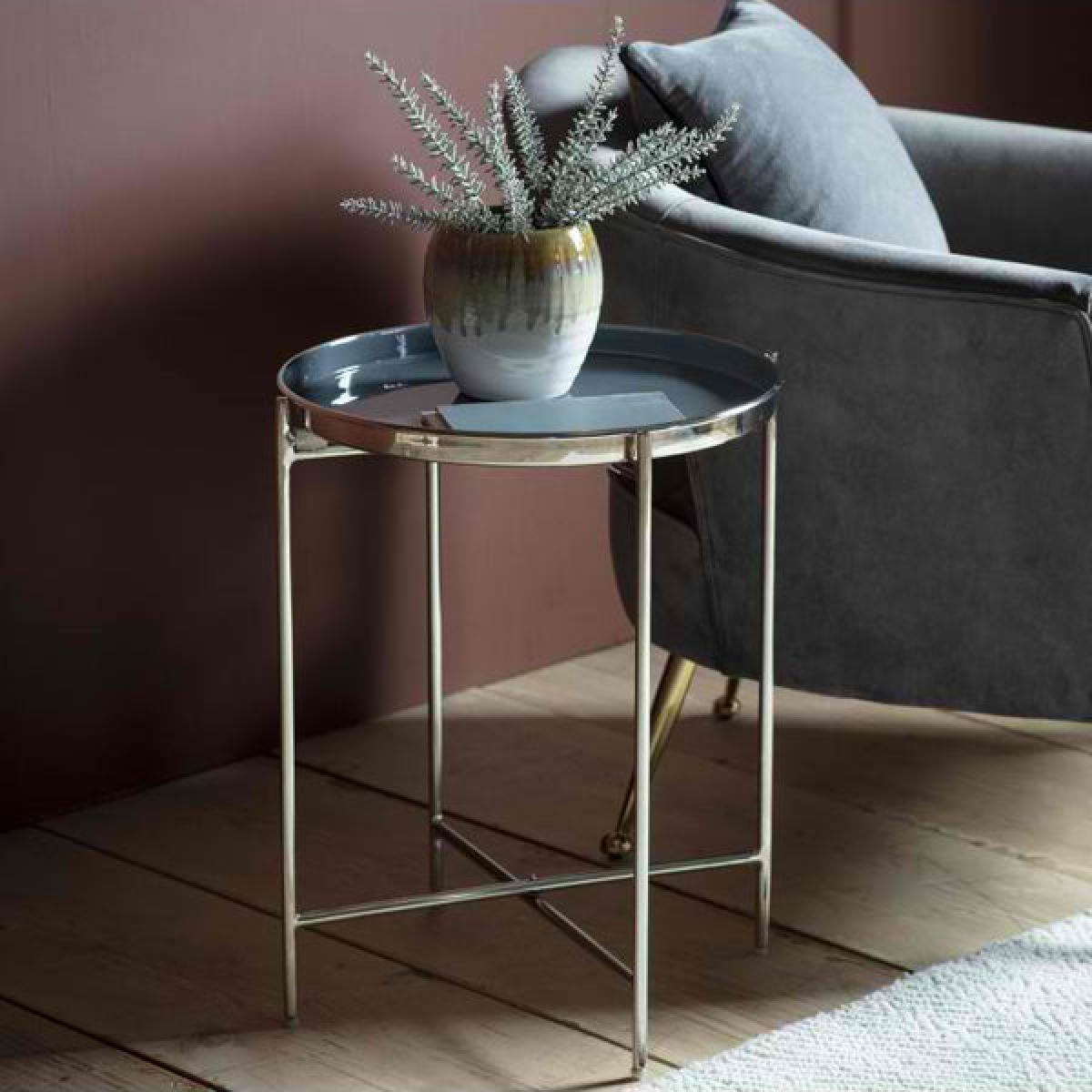 Gallery Direct Valetta Side Table in Silver – image 3