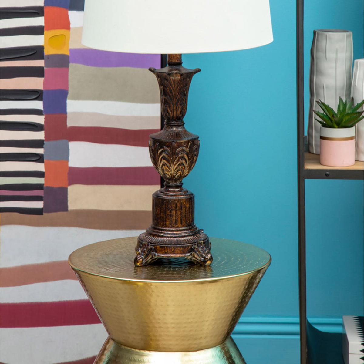 Olivia's Raphael Angular Drum Style Side Table in Gold – image 3