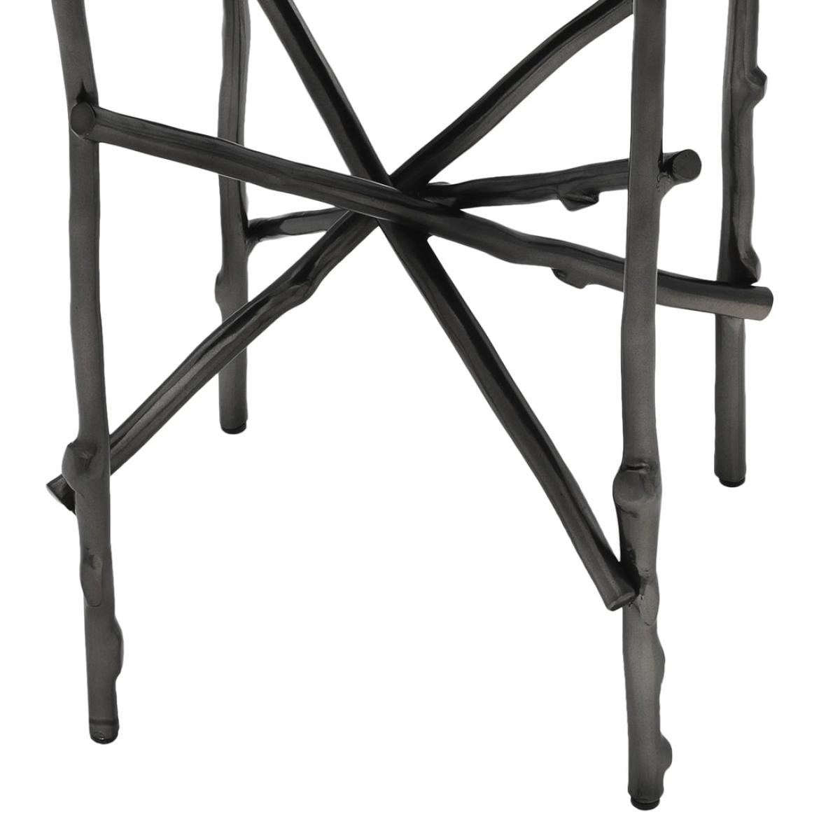 Eichholtz Tomasso Side Table in Bronze Finish & Portoro Marble – image 4