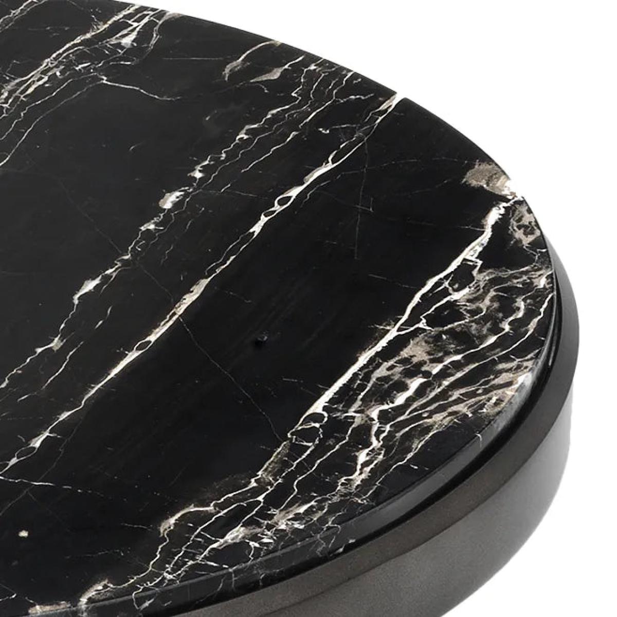 Eichholtz Tomasso Side Table in Bronze Finish & Portoro Marble – image 5