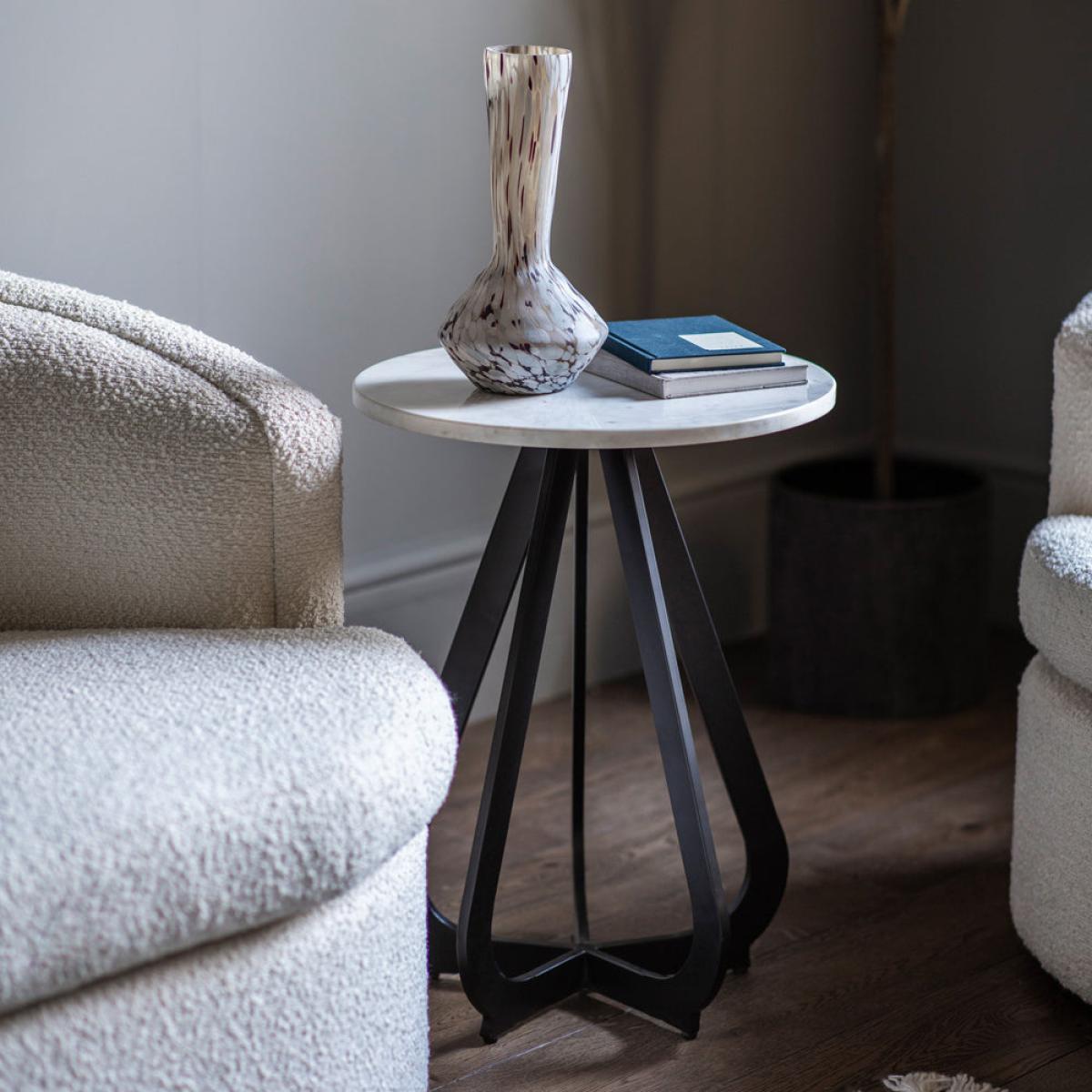 Gallery Interiors Anton Side Table Black – image 1