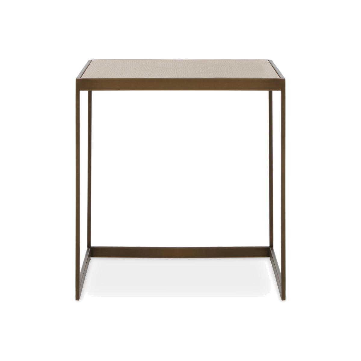 Olivia's Grayson Large End Table in Oak & Brushed Brass – image 1