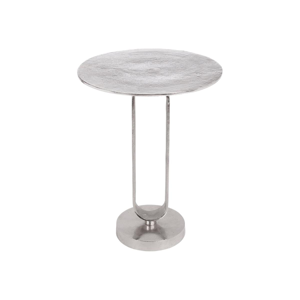 Olivia's Zante Shiny Metal Table in silver – image 1