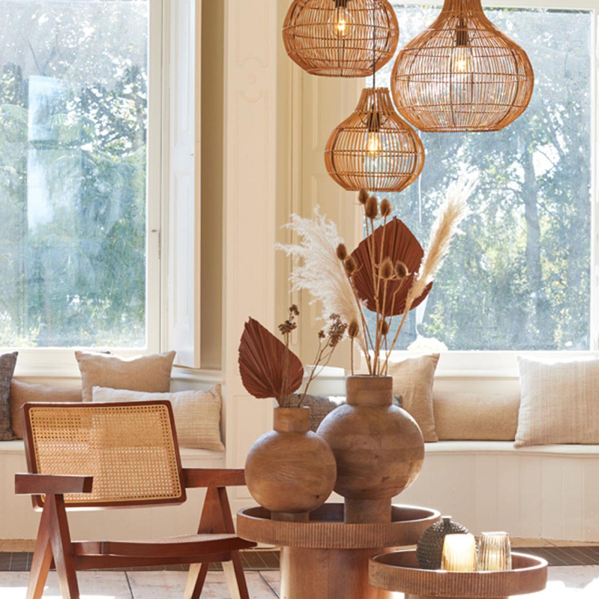 Light & Living Kalomo Dark Brown Wood Side Table – image 6