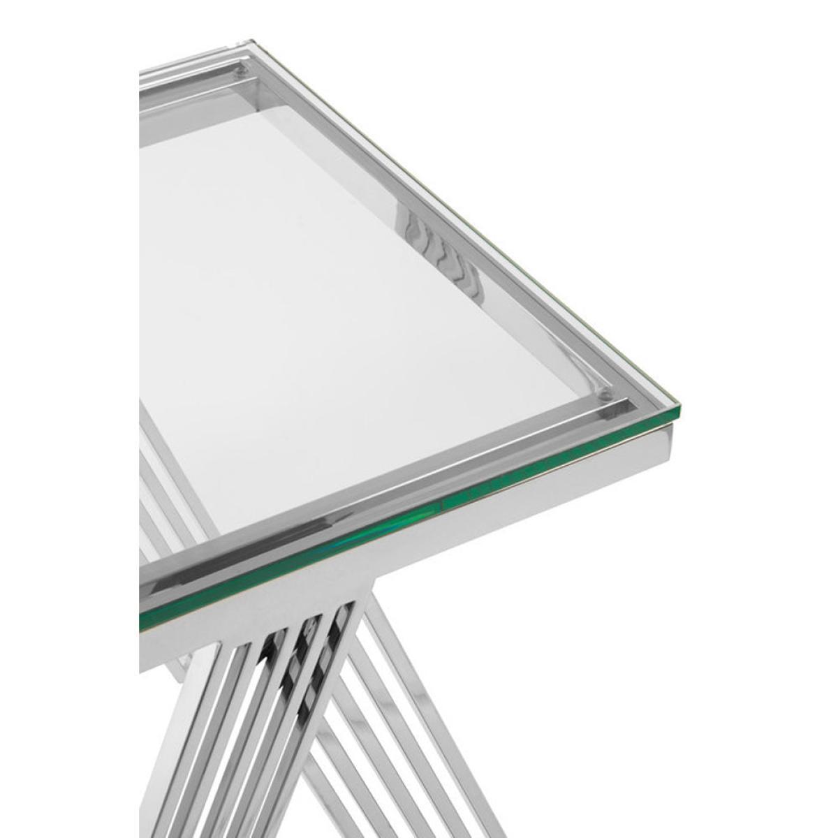 Olivia's Pipe Silver Side Table – image 4