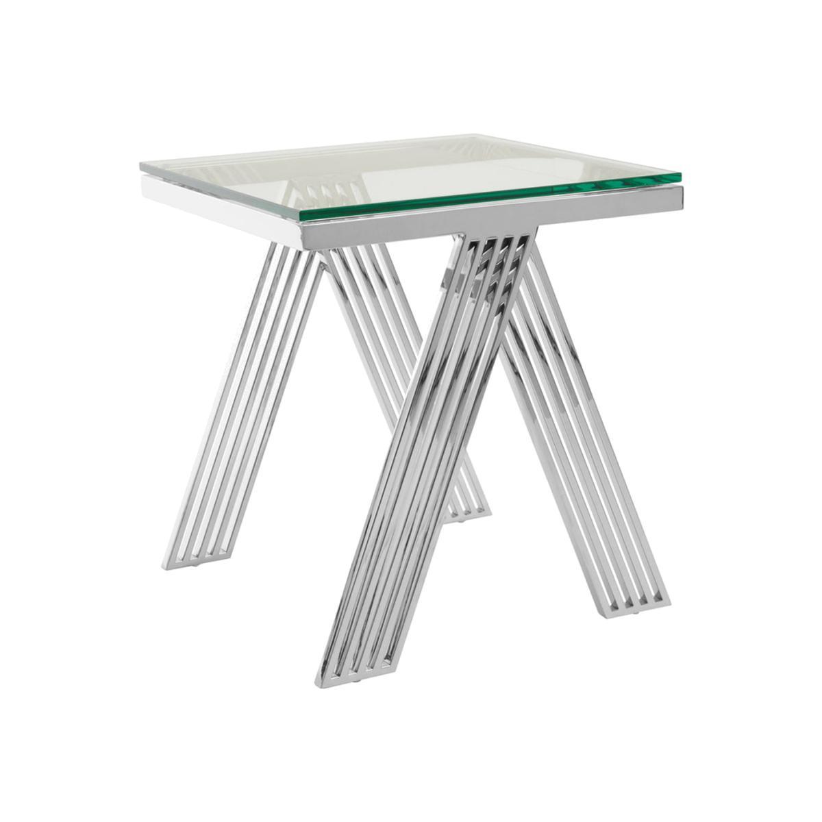 Olivia's Pipe Silver Side Table – image 1