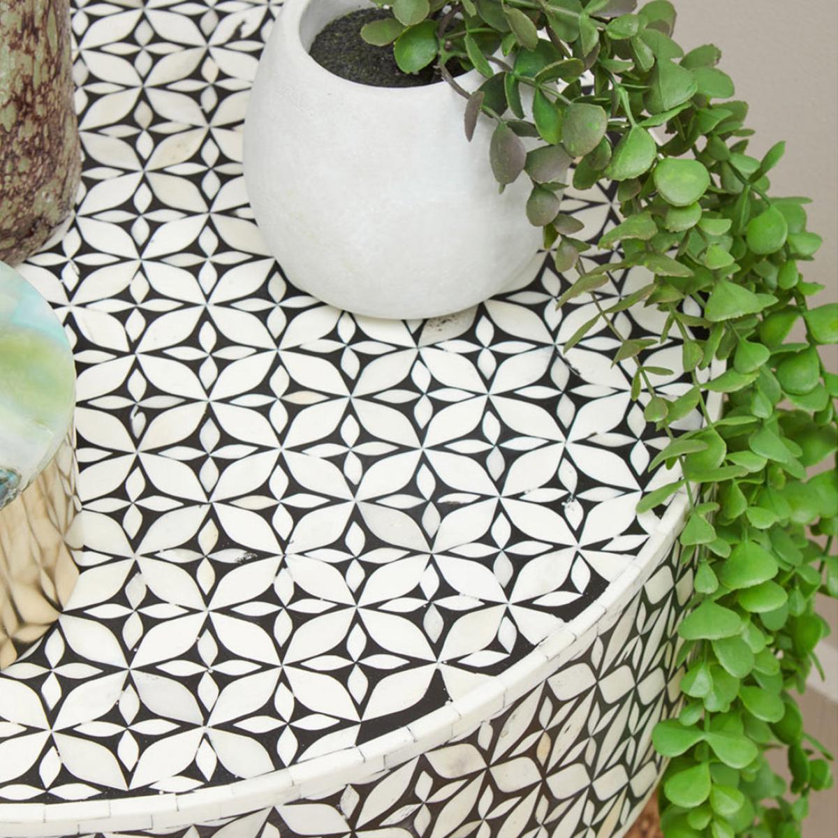 Olivia's Florence Round Side Table in Black & Brass – image 5