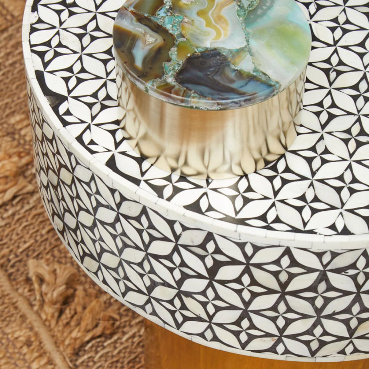 Olivia's Florence Round Side Table in Black & Brass – image 6