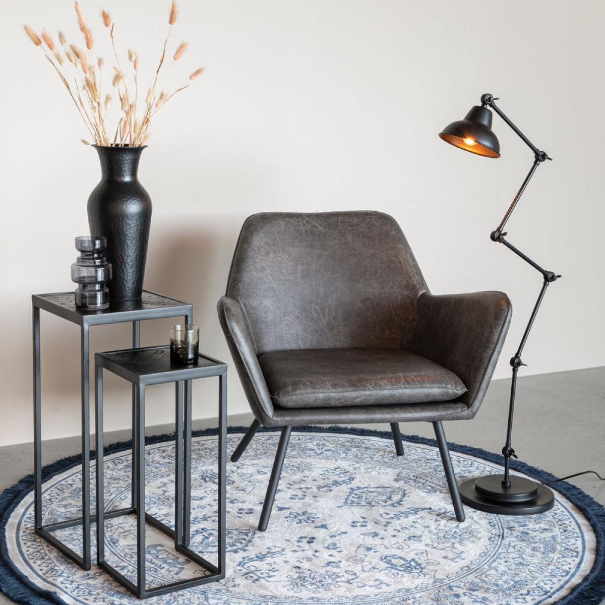 Olivia's Nordic Living Collection Set of 2 Parkes Side Tables in High Black – image 10