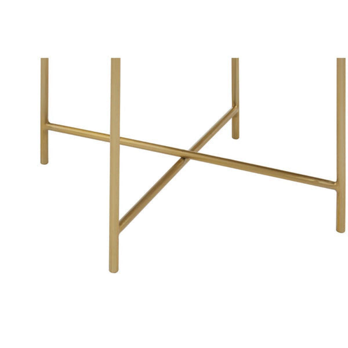 Olivia's Lou Side Table Black Top and Gold Base | Outlet / Short – image 4