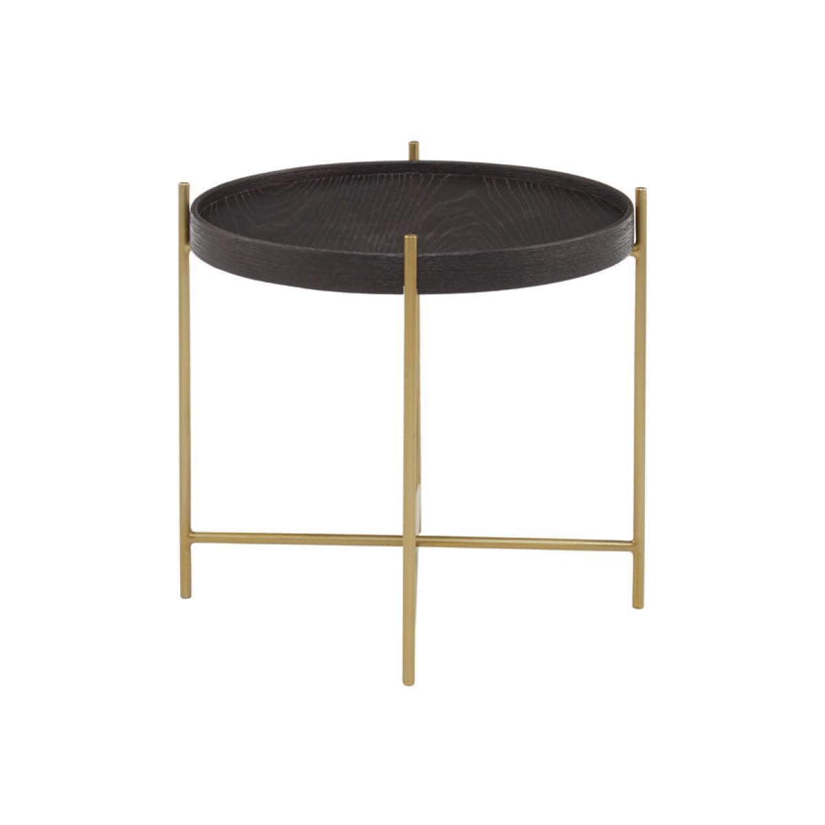 Olivia's Lou Side Table Black Top and Gold Base | Outlet / Short – image 1