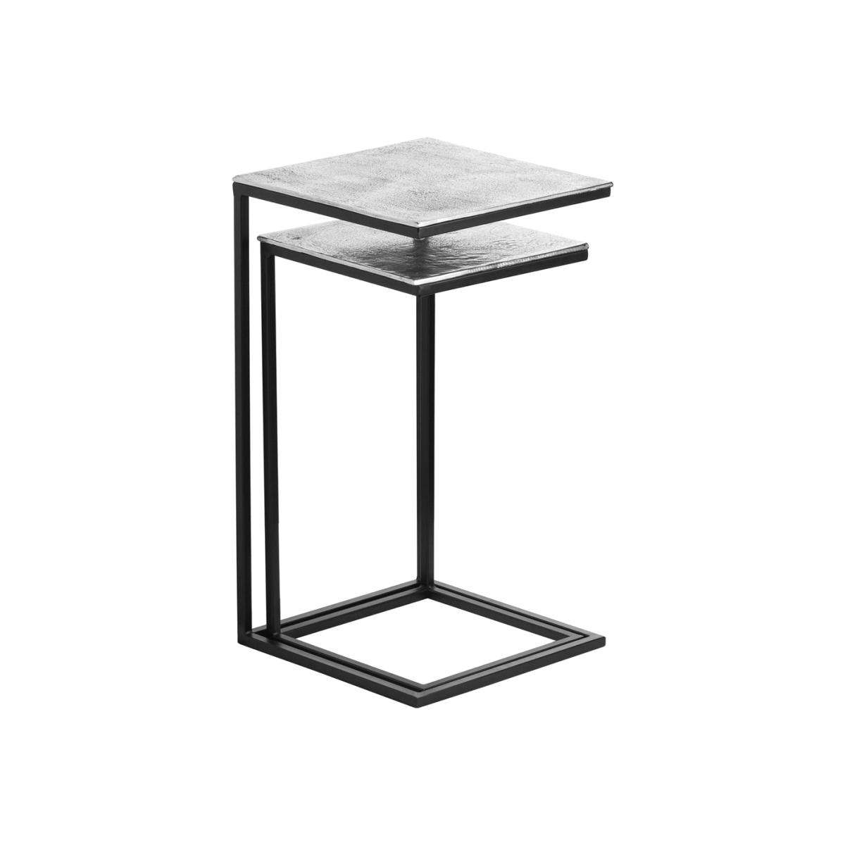 Hill Interiors Farrah Collection Set of 2 Sofa Tables in Silver – image 1
